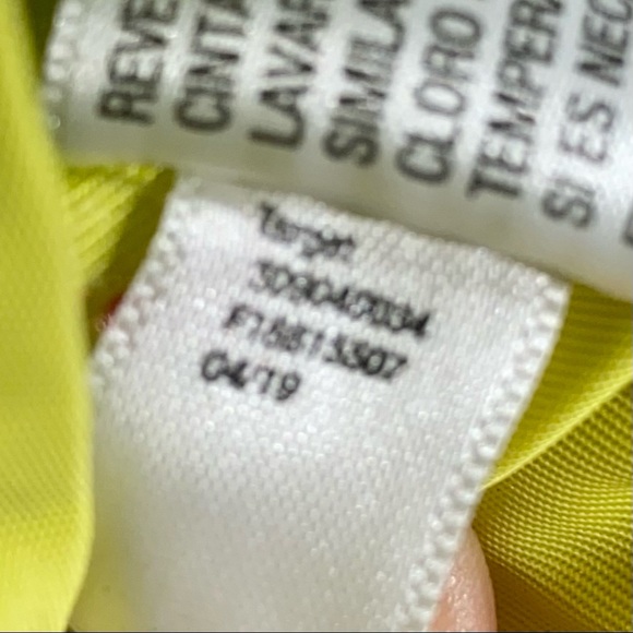 JoyLab Zip-Up Water Resistant Rain Coat Yellow L, 100% Recycled Polyester. - Picture 16 of 16